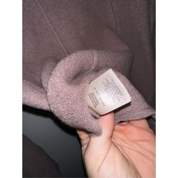 Knitted & Knotted Anthropologie Boiled wool Zip Caridgan Mauve Small - Picture 5 of 6